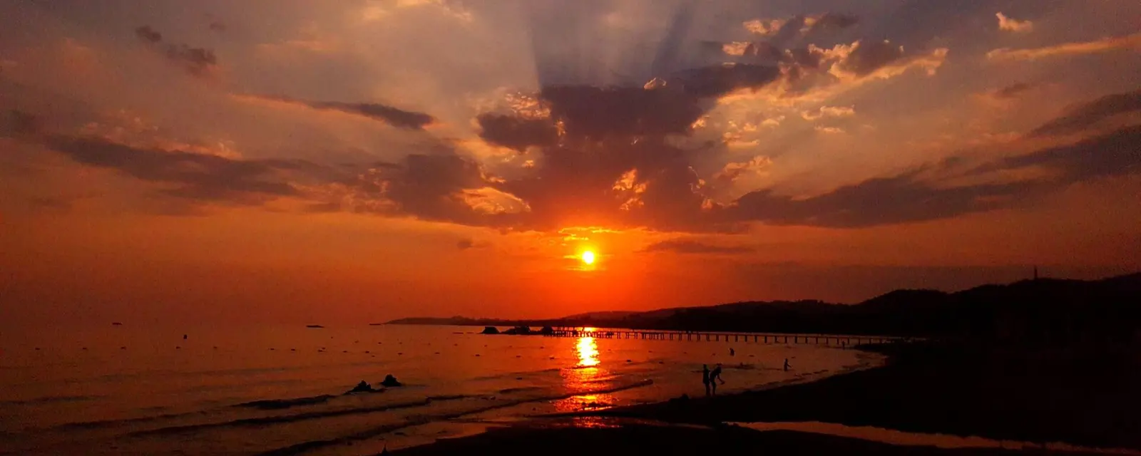 Sonnenuntergang am Meer in der Türkei